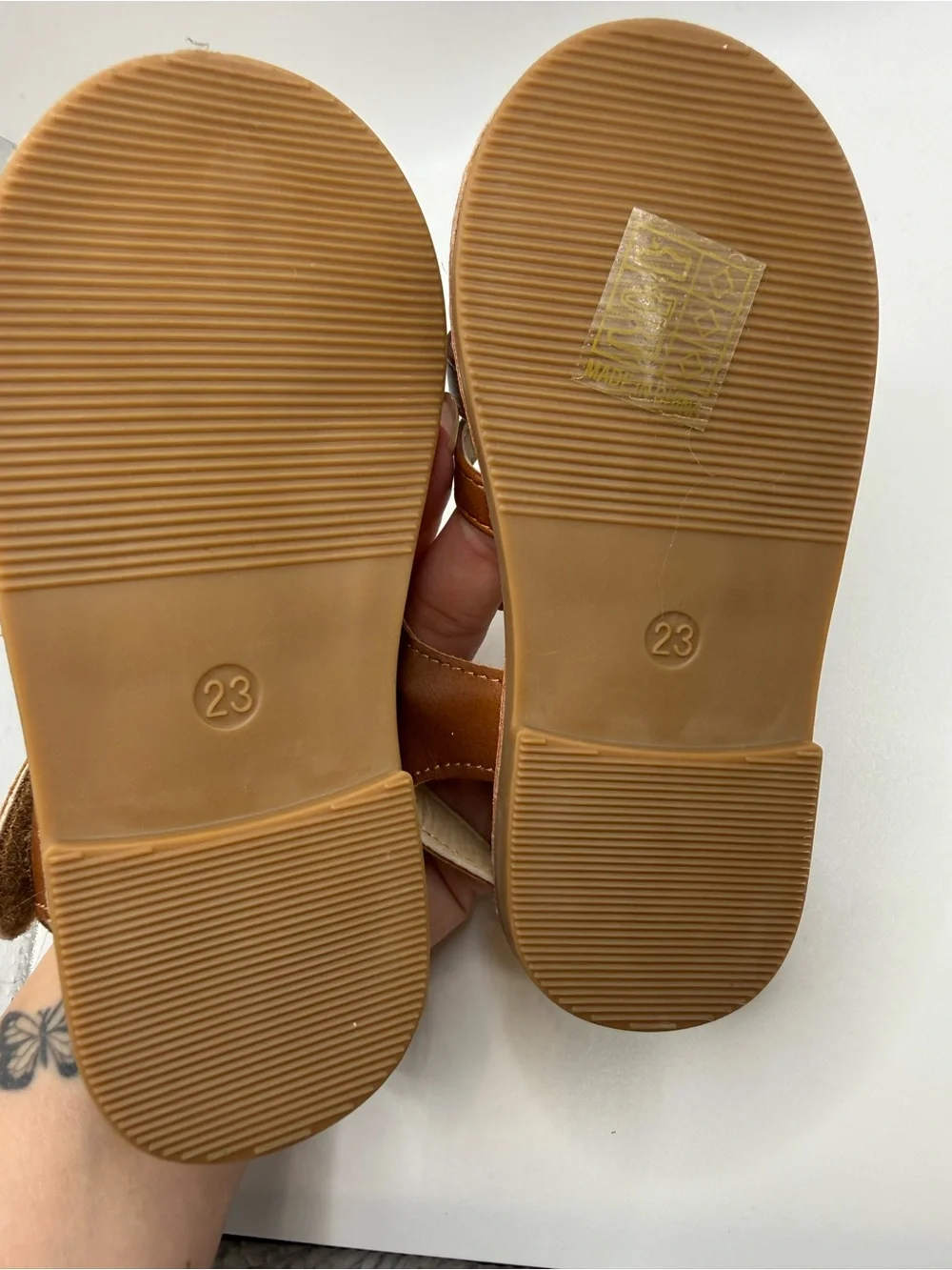 Kids Brown Strappy Sandals